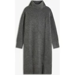 bonprix Strickkleid mit Schlitzgrau 48Damen