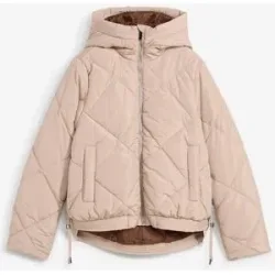 bonprix Kurze Steppjacke mit Futter in Kontrastfarbebeige 42Damen