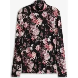 bonprix Langarmshirt aus softem Viskose-Mixschwarz 44Damen