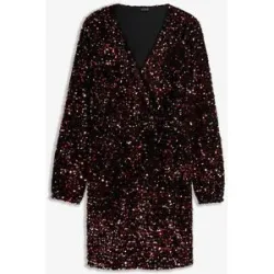 bonprix Paillettenkleidschwarz 44Damen