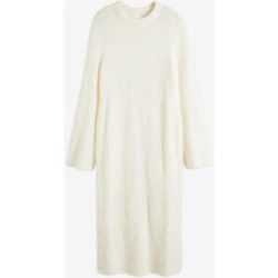 bonprix Strickkleid aus Boucléweiß 48Damen