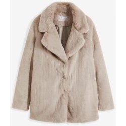 bonprix Fellimitat-Mantelgrau 42Damen