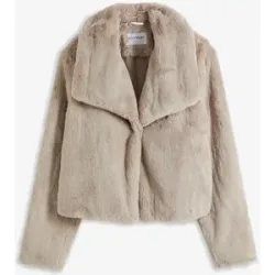 bonprix Fellimitat-Jackegrau 52Damen