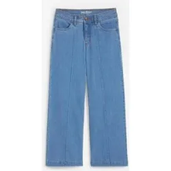 bonprix Wide-Leg-Jeans, Mid Waist, croppedblau 38Damen