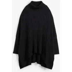 bonprix Oversize-Poncho Pulloverschwarz 36Damen