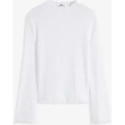 bonprix Geripptes Langarmshirtweiß 44Damen