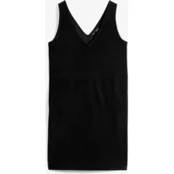 bonprix Latzkleid aus Jerseycordschwarz 40Damen