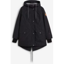 bonprix wasserdichte 3in1 Longjacke mit praktischen Taschenschwarz 56Damen