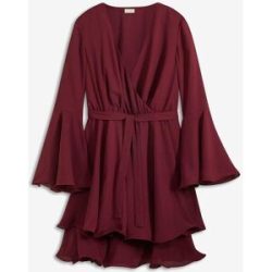 bonprix Tunika-Kleid mit V-Ausschnittrot 40Damen