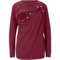 bonprix 2-in-1 Umstands- und Stillpullover aus Feinstrickrot 36Damen