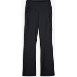 bonprix Ausgestellte Komfort Sport-Leggings mit Handytasche, schnelltrocknendschwarz 56Damen