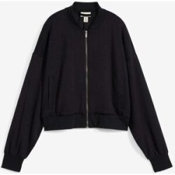 bonprix Blouson ohne Kapuze aus Sweatware mit Stehkragen und Eingriffstaschen