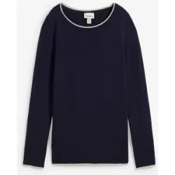 bonprix Strickpullover weiches Material, mit kontrastfarbiger Rollkante