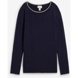bonprix Strickpullover weiches Material, mit kontrastfarbiger Rollkante