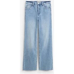 bonprix Weite Jeans 1 tlg. Loose Fit, High Waist, mit Elasthan, aus leichter Baumwolle