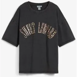 bonprix Oversize-Shirt aus weichem Baumwoll-Mixschwarz 36Damen