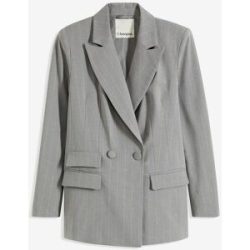 bonprix Nadelstreifen Blazer aus softem Viskose-Mixgrau 52Damen