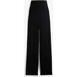bonprix Umstandshose aus Jersey mit gesmoktem Bund, gerades Beinschwarz 48Damen