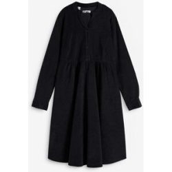 bonprix Kleid aus Baumwollcordschwarz 40Damen