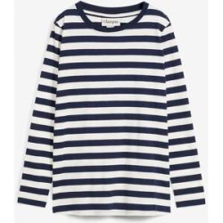 bonprix Langarmshirt Langarm, Ringel, aus reiner Baumwolle