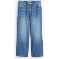 bonprix Straight-Jeans gerader Schnitt, Mid Waist, Cropped-Länge, Regular Fit