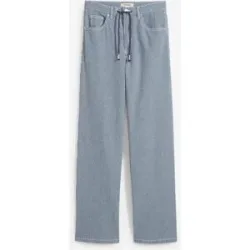 bonprix Loose Straight-Jeans, High Waist, Streifenblau 36Damen