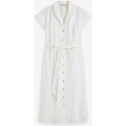 bonprix Hemdblusenkleid aus Lochspitzeweiß 42Damen