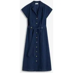 bonprix Hemdblusenkleid aus Lochspitzeblau 36Damen