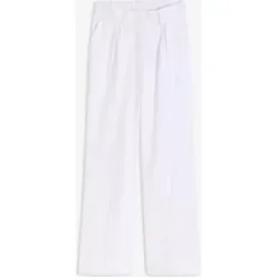 bonprix Palazzo-Hose aus Leinen-Mixweiß 42Damen