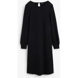 bonprix Jerseykleid aus Punto di Romaschwarz 48Damen