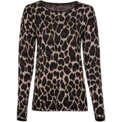 bonprix Strickpullover Jacquard-Strick, mit Viskose-Anteil, Langarm, Loose Fit