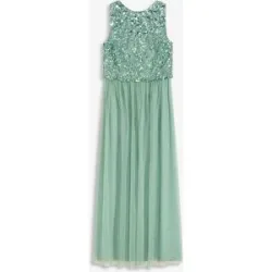 bonprix Maxikleid mit Paillettenstickereigrün 38Damen