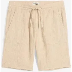 bonprix Schlupf-Bermuda aus Musselinbeige 40Damen
