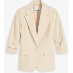 bonprix Lockerer 3/4-Arm-Blazer aus Viskosebeige 44Damen