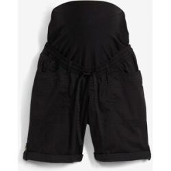 bonprix Krempelbare 2-in-1 Umstandsbermuda und Shortsschwarz 46Damen