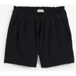 bonprix Musselin-Shorts aus reiner Baumwolleschwarz 48Damen