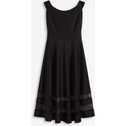 bonprix Carmen-Kleid mit Spitzeschwarz 36Damen