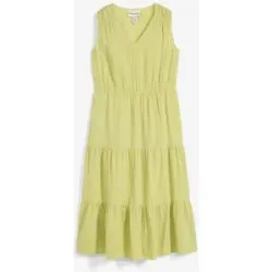 bonprix Baumwoll-Midikleid aus weichem Musselingrün 50Damen