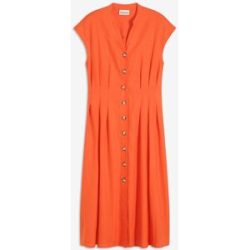 bonprix Midikleid aus leichtem Leinen-Mixrot 52Damen