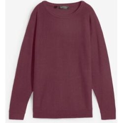 bonprix Pullover mit Fledermausärmelnrot 48Damen