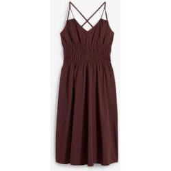 bonprix Trägerkleid aus reiner Bio-Baumwollebraun 52Damen