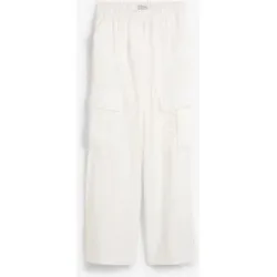 bonprix Cargohose aus fließendem Lyocell-Mixweiß 38Damen