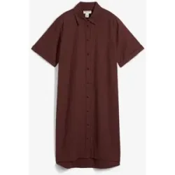 bonprix Hemdblusenkleid aus reiner Baumwollebraun 36Damen