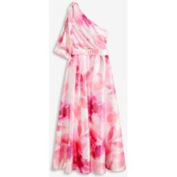 bonprix One-Shoulder-Kleid aus glänzendem Satinweiß 36Damen