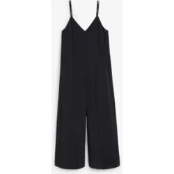 bonprix Jumpsuit mit verstellbaren Trägern aus Viskose-Mixschwarz 44Damen