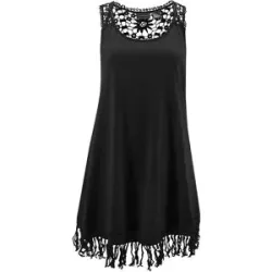 bonprix Strandkleid aus feiner Viskoseschwarz 42Damen