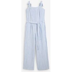 bonprix Jumpsuit loose fit, ärmellos, mit Bindedetails, aus Baumwolle und Leinen