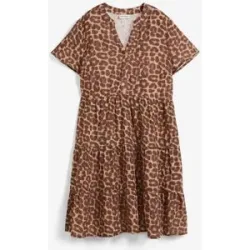 bonprix Musselin-Minikleid aus reiner Baumwollebraun 38Damen