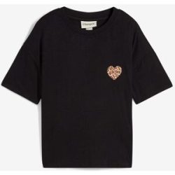 bonprix Verkürztes Shirt aus elastischem Viskose-Mixschwarz 40Damen