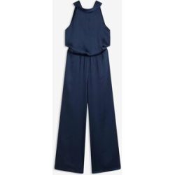 bonprix Overall aus strukturiertem Satinblau 48Damen